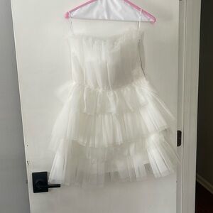 Lulus Tulle White Dress